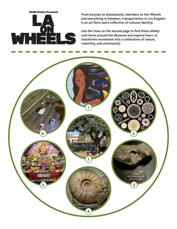 front of LA On Wheels scavenger hunt sheet