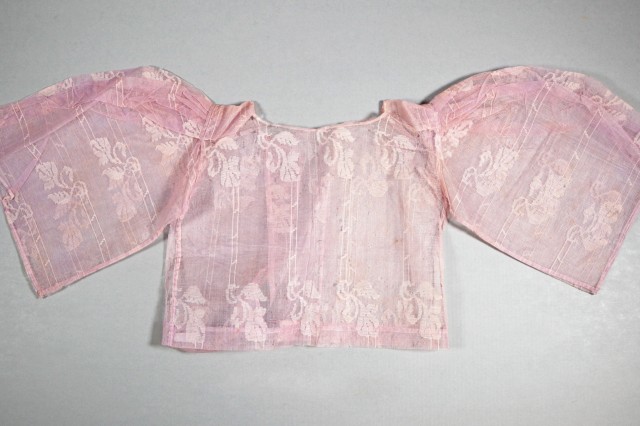 woven piña fiber Philippine blouse pink
