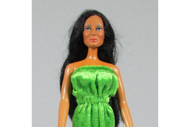Cher doll with green dress