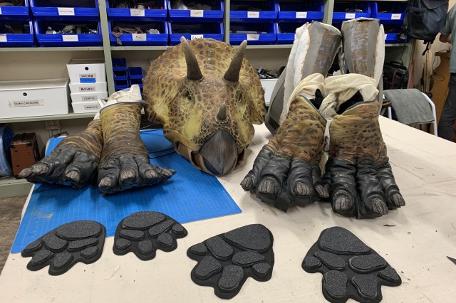 Dakota Triceratops puppet feet