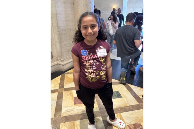 Sabrina Romo at Girls in STEM Day at Natural History Museum of Los Angeles County