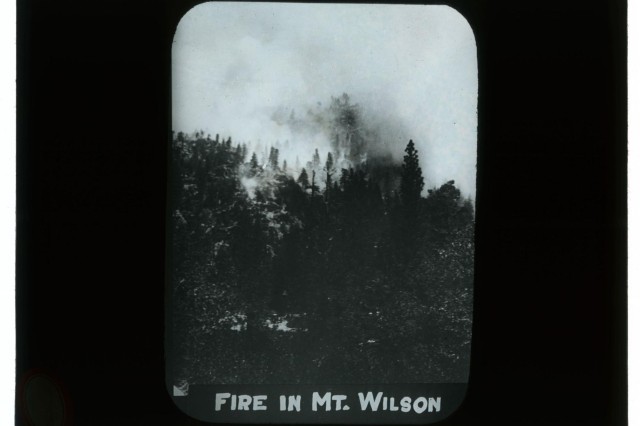 Slide depicting Mt. Wilson fire