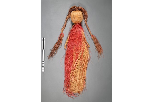 doll made of shredded basswood