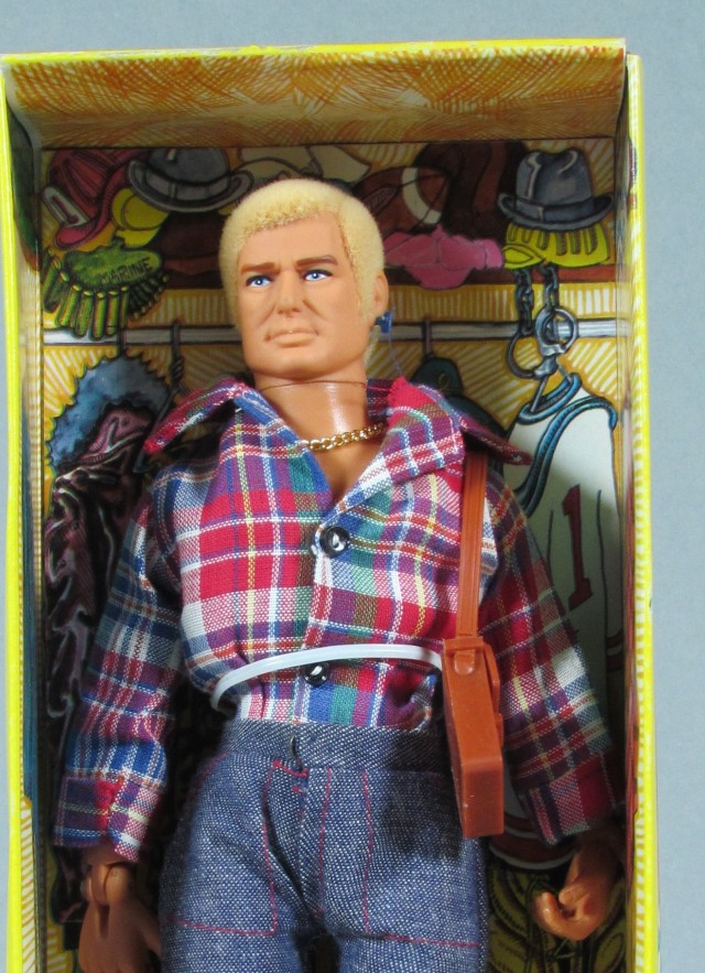 Gay Bob doll in yellow "closet" box