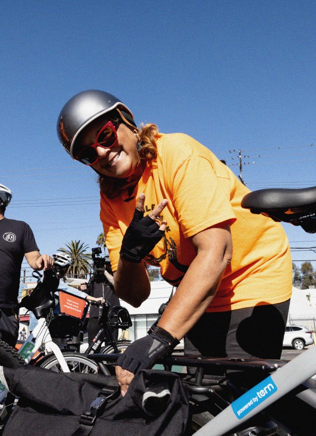 Yolanda Davis-Overstreet with bike