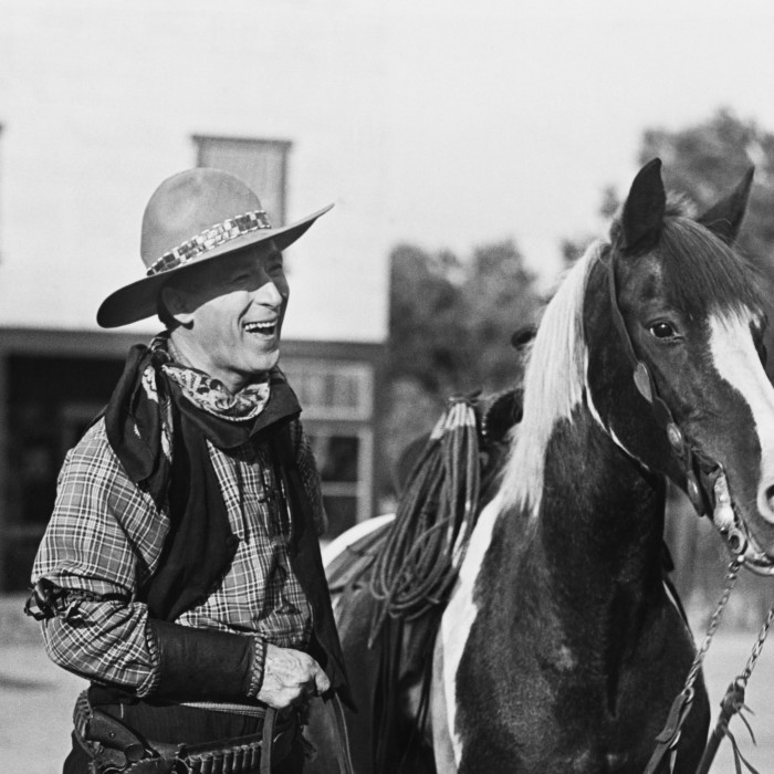 black and white image of william s hart and fritz