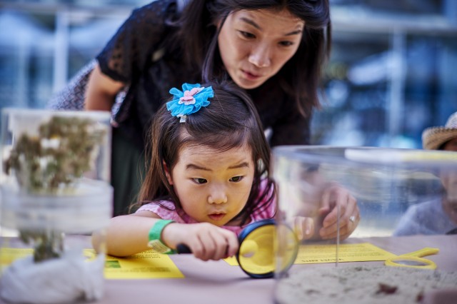 woman and child at nature fest