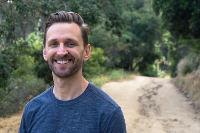 Headshot of Casey Shreiner on a trail in Los Angeles