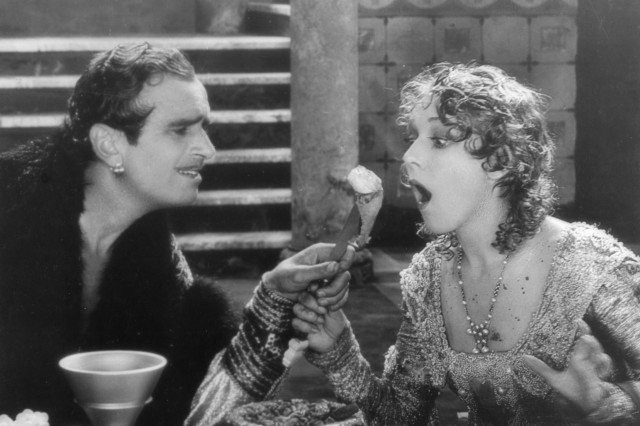 A still shot from the Black Pirate, a 1920s silent film featuring Douglas Fairbanks and costar Billie Dove
