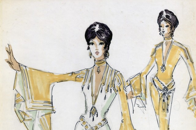 Sketch of Supremes Costumes 