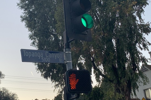 Topanga Street Sign Light