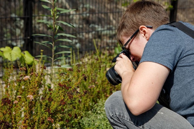 Image of a person photographing nature