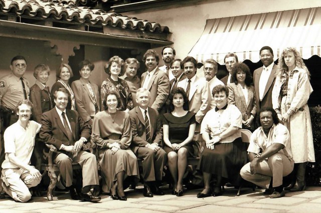 Group photo at Staff Picnic at the Hart Museum 