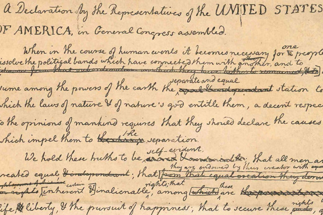 Draft of the Declaration of Independence