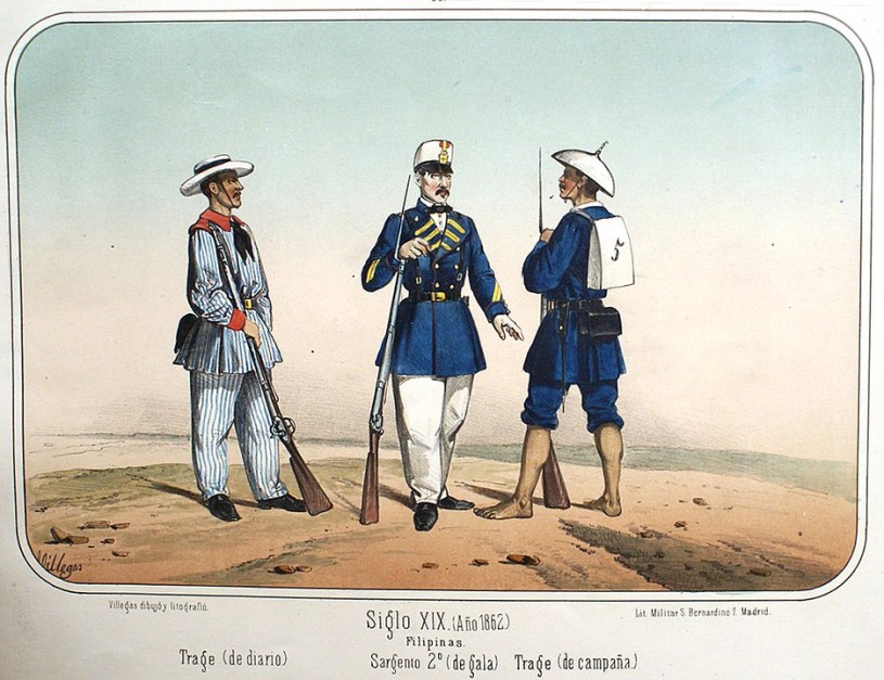 Philippine military uniforms, 1862