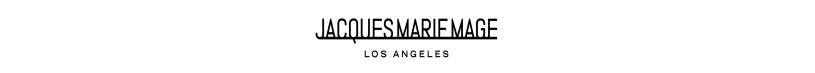 Jacques Marie Mage in black capital letters, underlined, and over Los Angeles in black capital letters