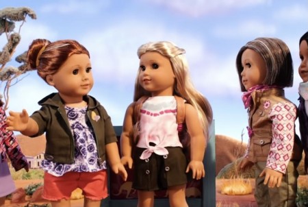  American Girl doll Kira Bailey (center) with married aunts Mamie &amp; Lynette